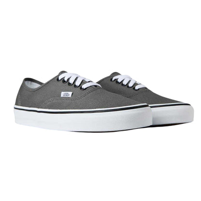 Pewter-White - Lifestyle - Vans Mens Authentic Classic Canvas Trainers