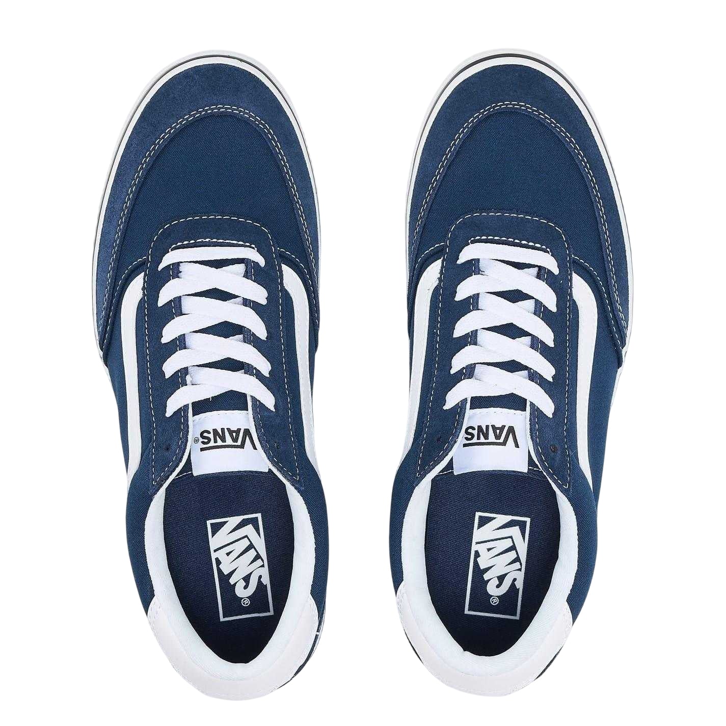 Dress Blue - Side - Vans Mens Brooklyn Canvas Low Trainers