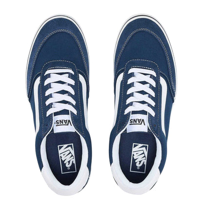 Dress Blue - Side - Vans Mens Brooklyn Canvas Low Trainers
