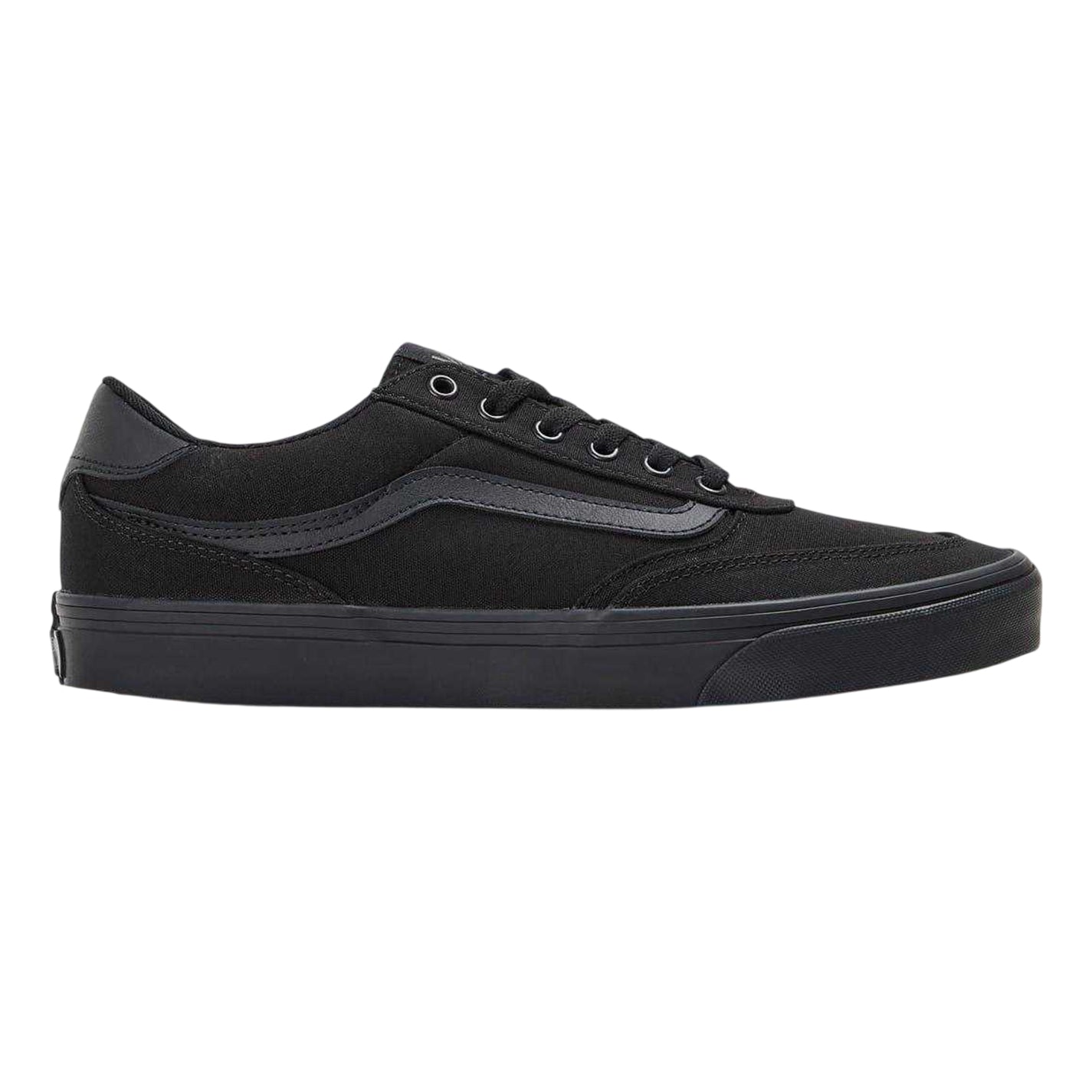 Black - Front - Vans Mens Brooklyn Canvas Low Trainers