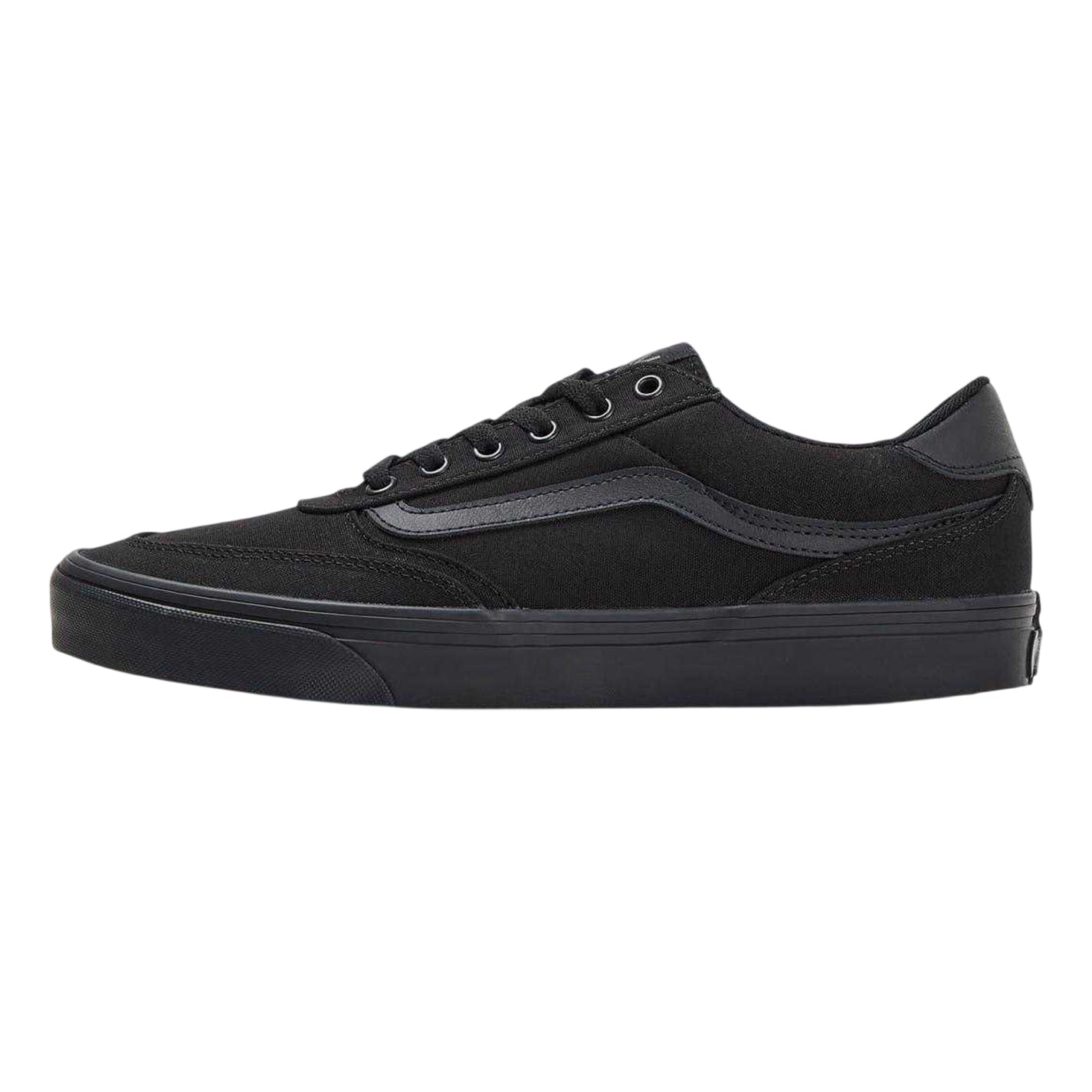 Black - Back - Vans Mens Brooklyn Canvas Low Trainers
