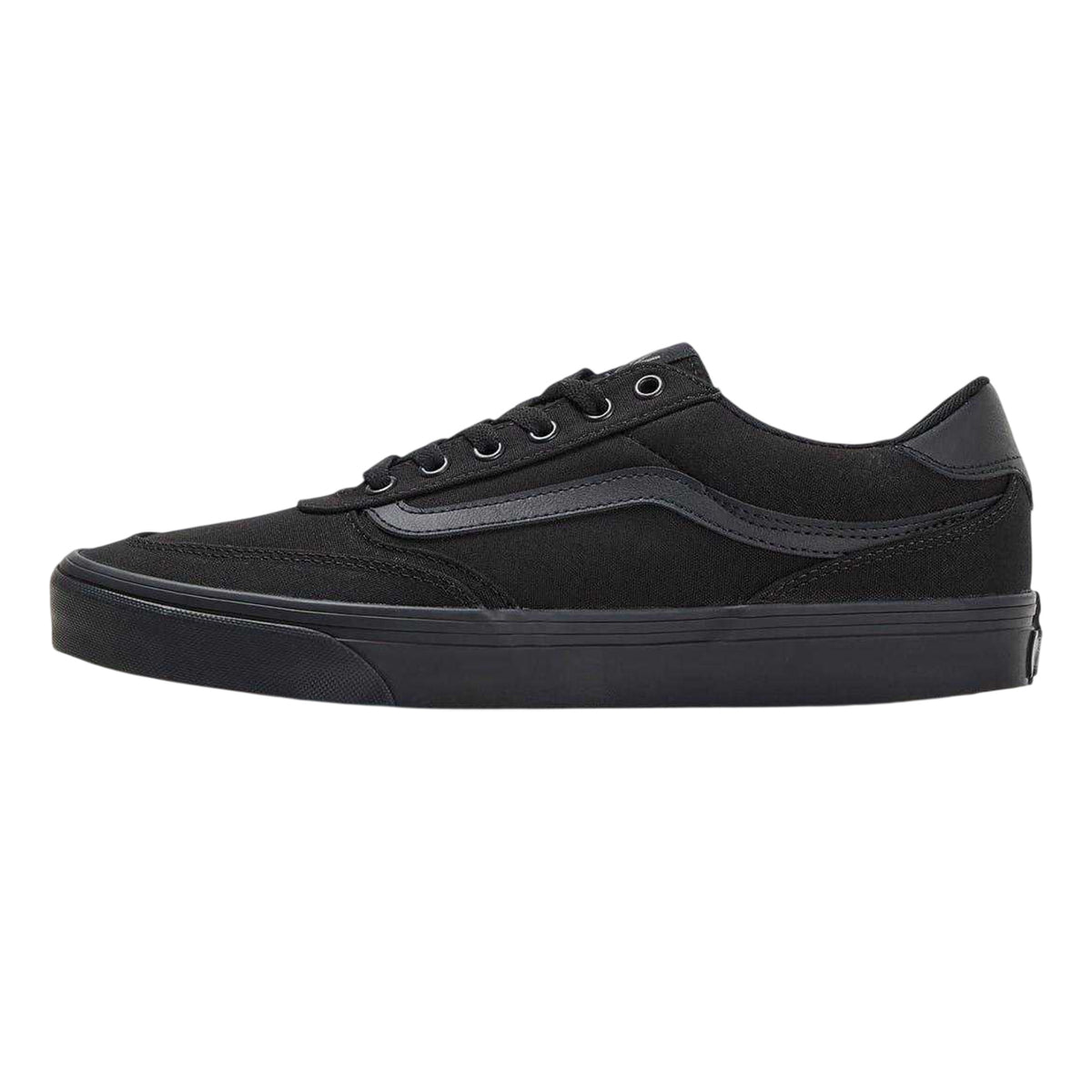 Black - Back - Vans Mens Brooklyn Canvas Low Trainers