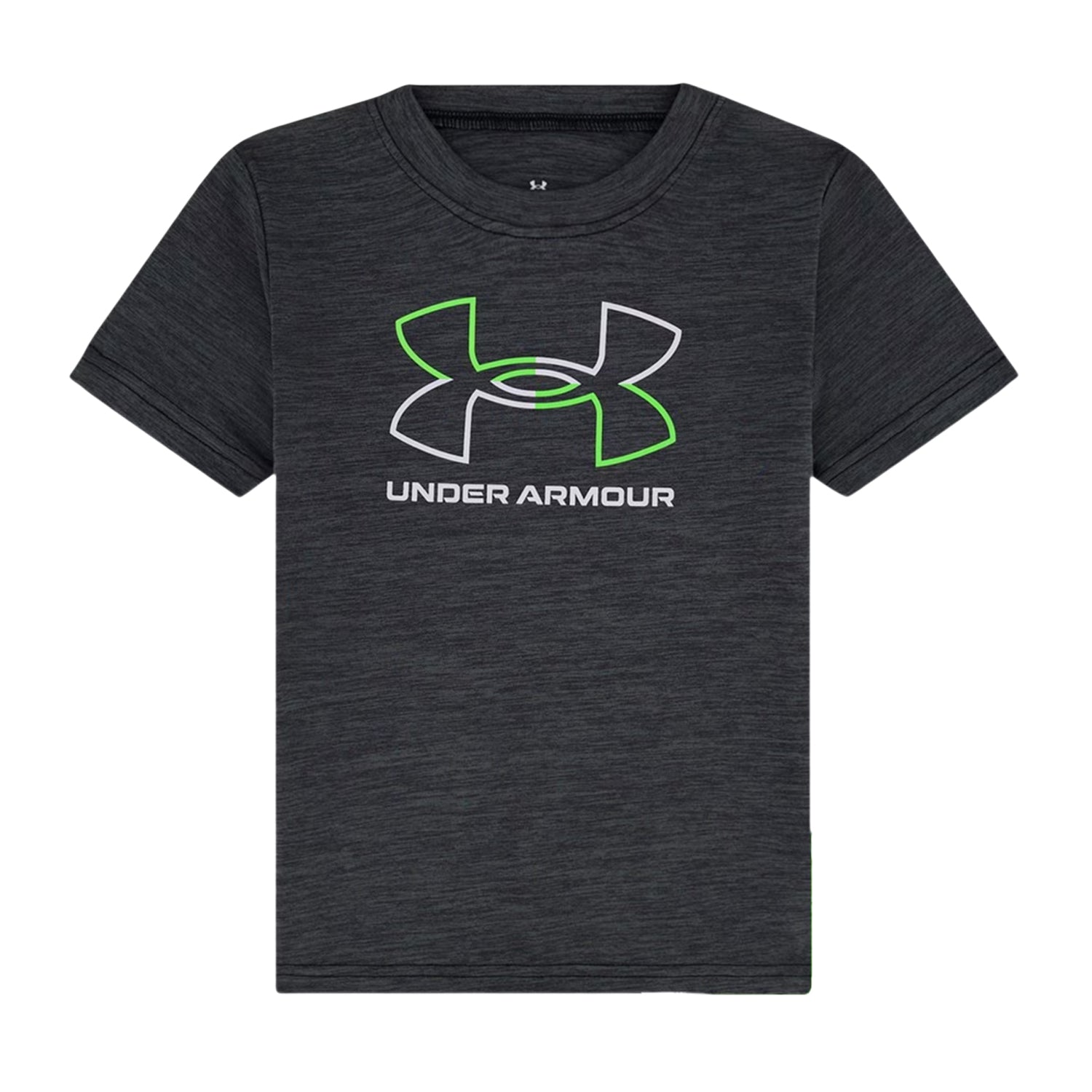 Black - Back - Under Armour Boys Tech Large Logo T-Shirt & Shorts Set