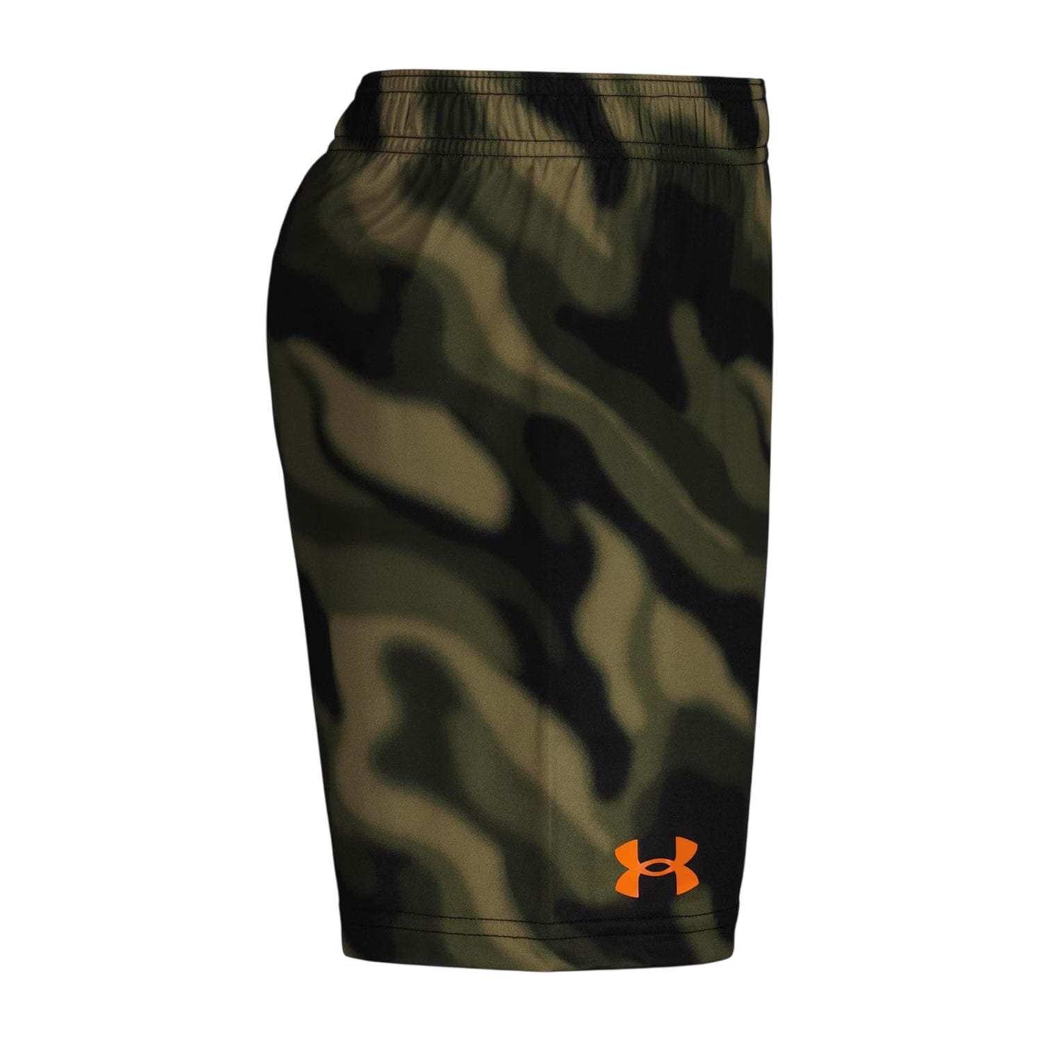 Orange - Side - Under Armour Boys Tech Large Logo T-Shirt & Shorts Set