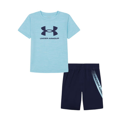 Stream - Front - Under Armour Boys Tech Large Logo T-Shirt & Shorts Set