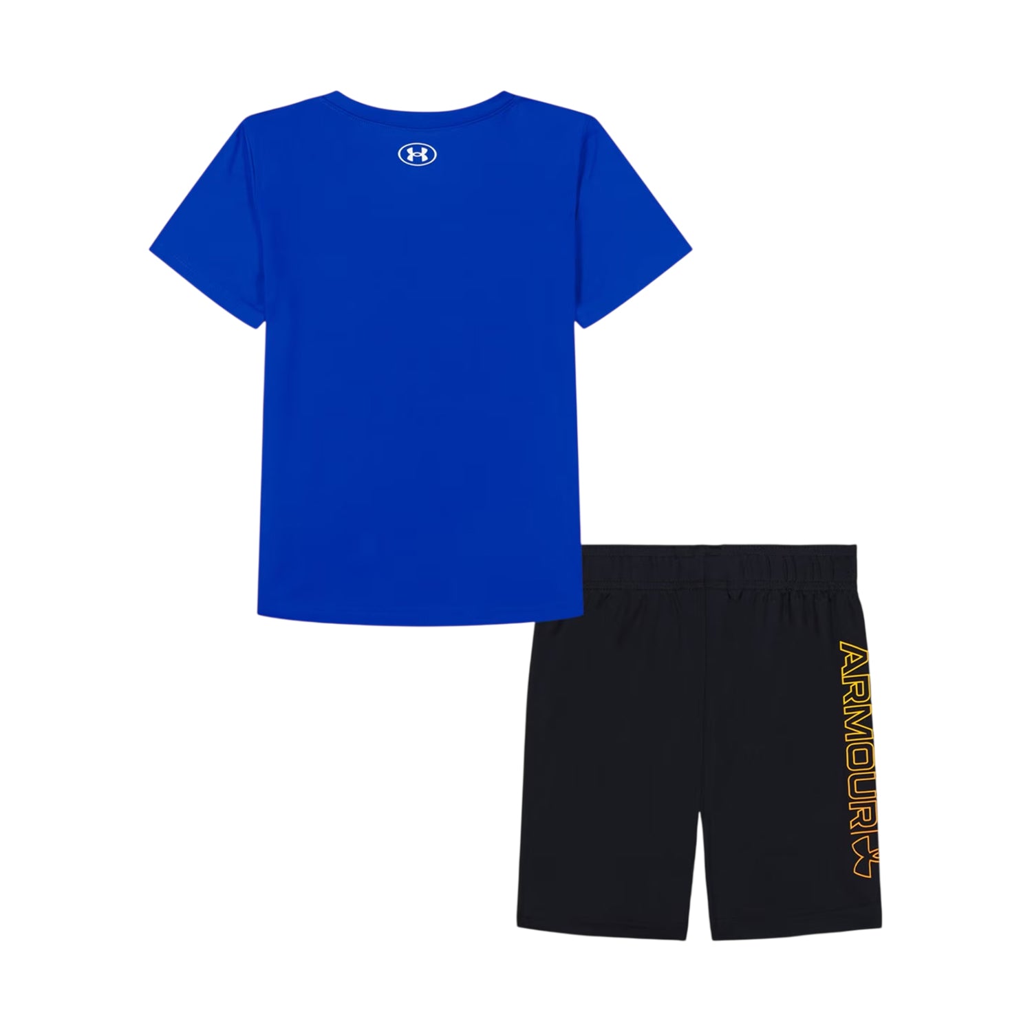 Team Royal Blue - Back - Under Armour Boys Tech Large Logo T-Shirt & Shorts Set