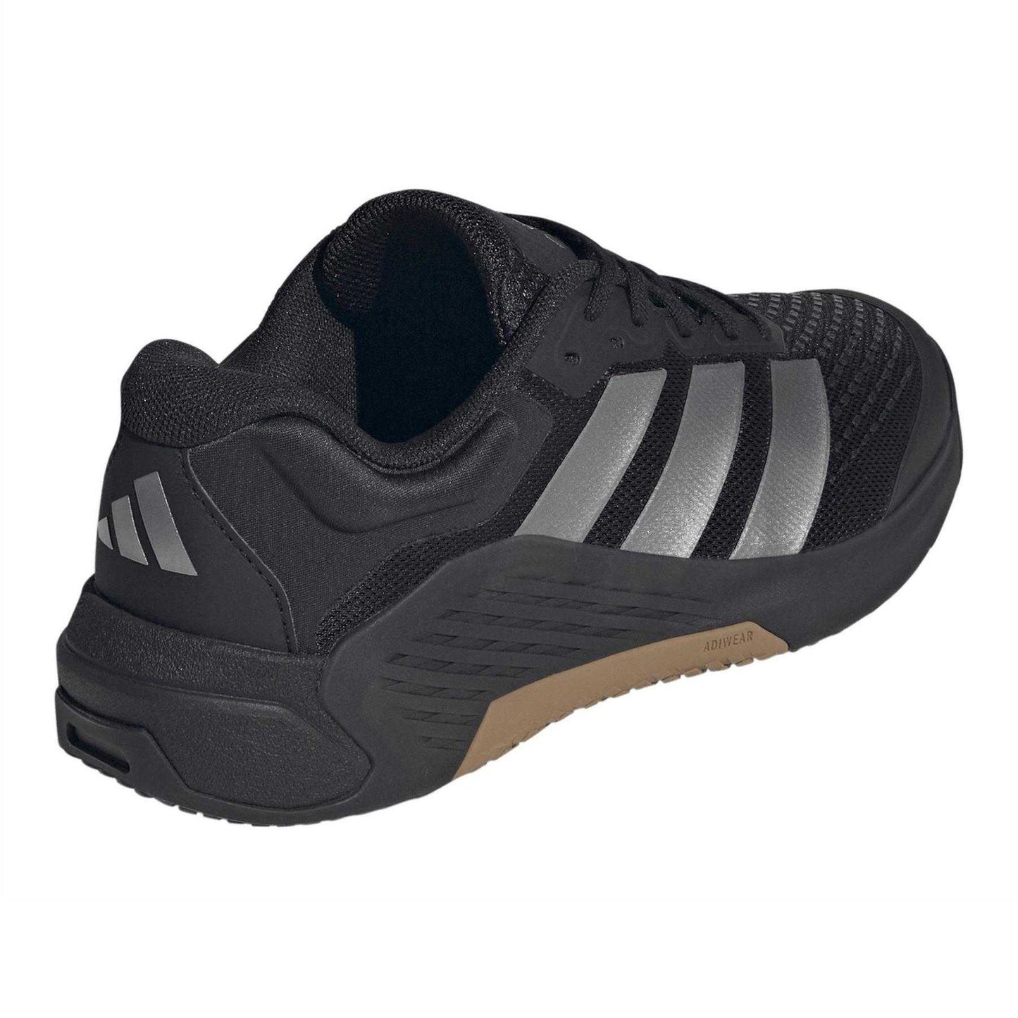 Black-Silver - Back - Adidas Mens Dropset4 Pwr Logo Shoes