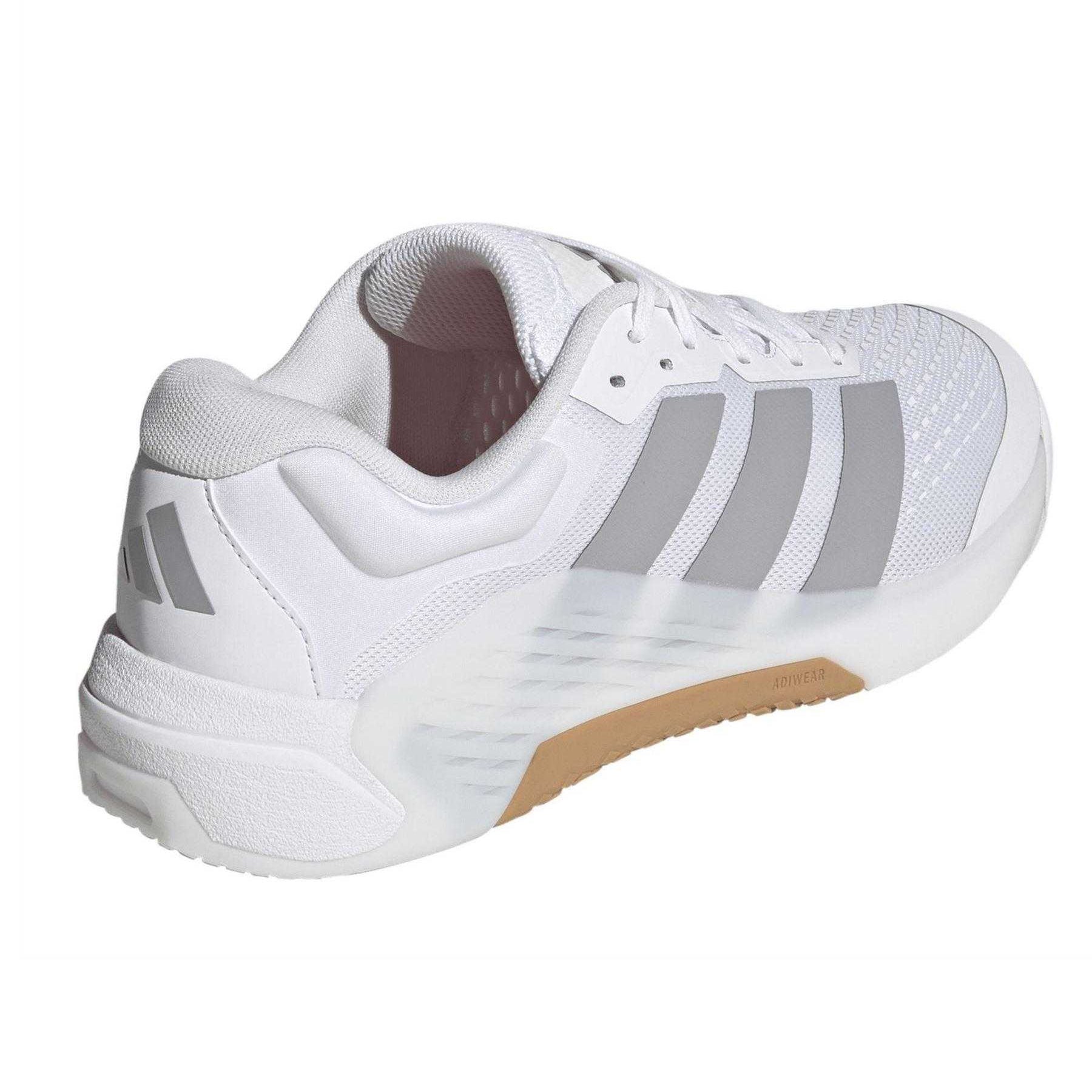 White-Silver - Back - Adidas Mens Dropset4 Pwr Logo Shoes