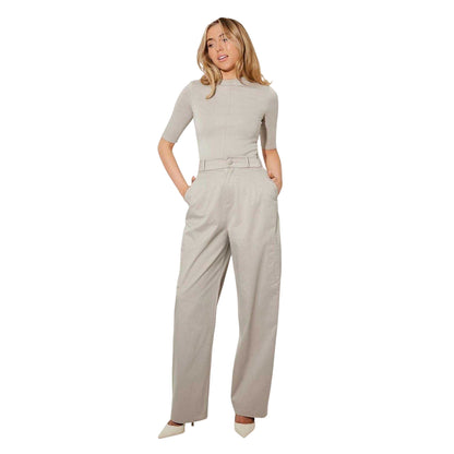 Grey - Front - Odd Muse Womens-Ladies Tailored Cargo Trousers