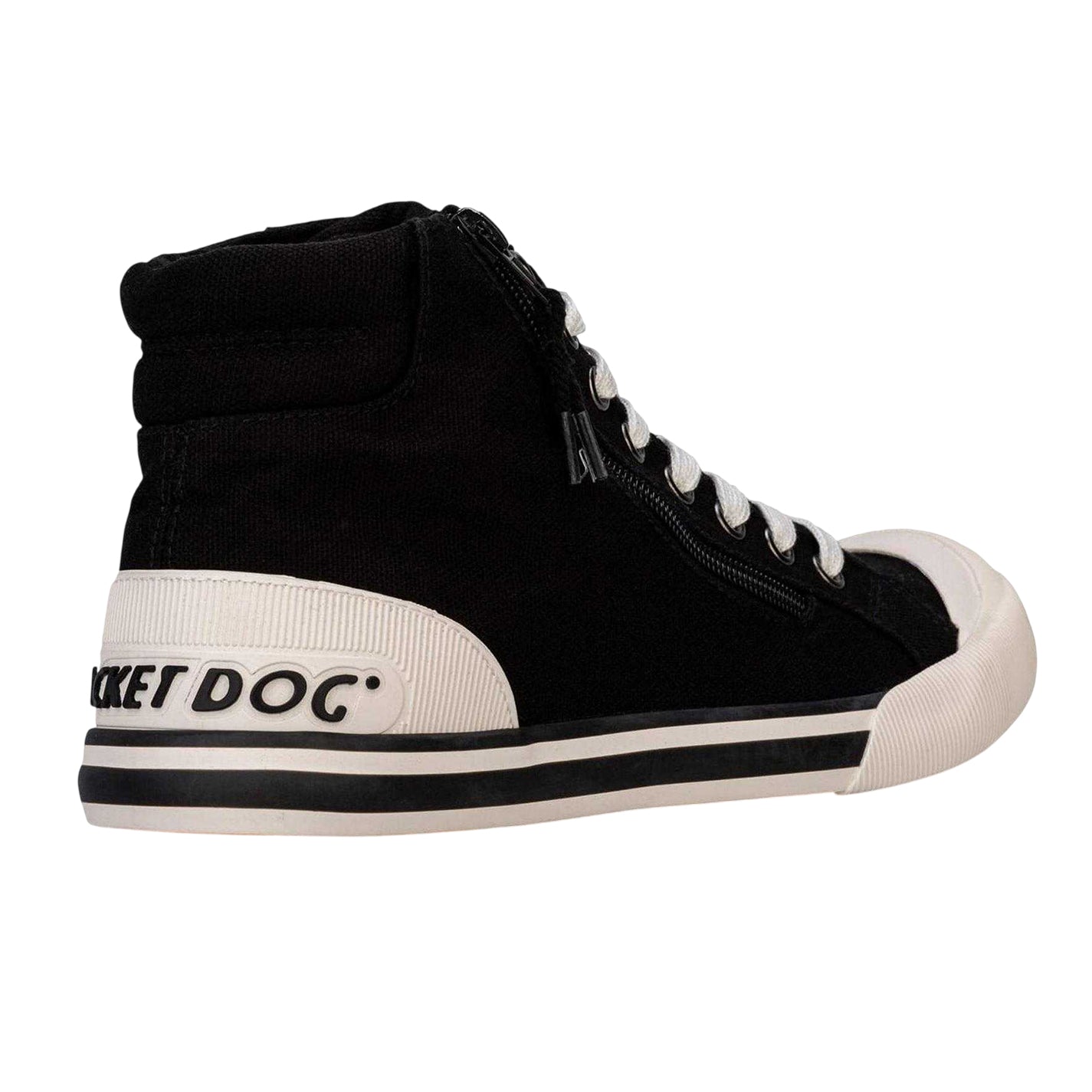 Black - Back - Rocket Dog Womens-Ladies Canvas Trainers