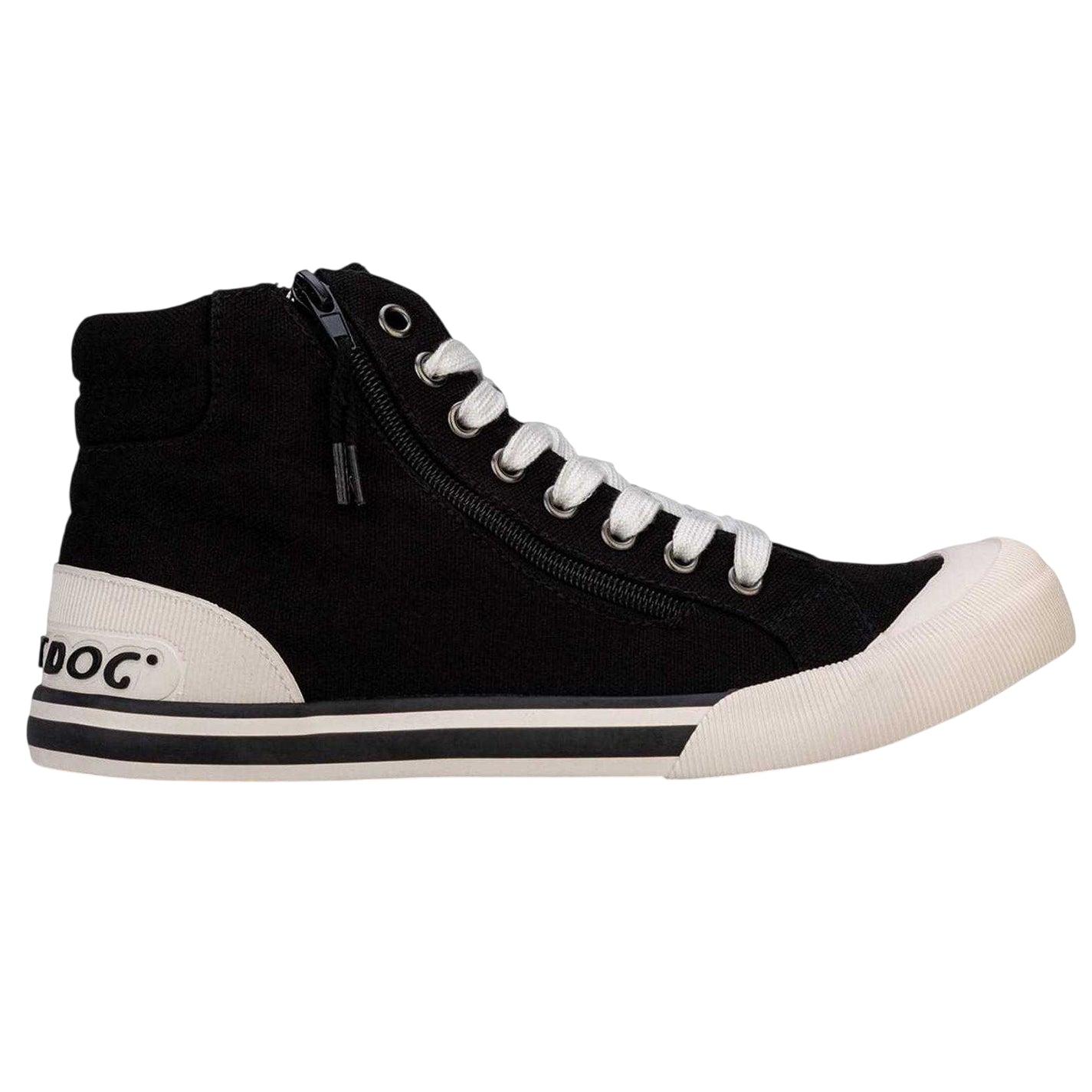 Black - Front - Rocket Dog Womens-Ladies Canvas Trainers