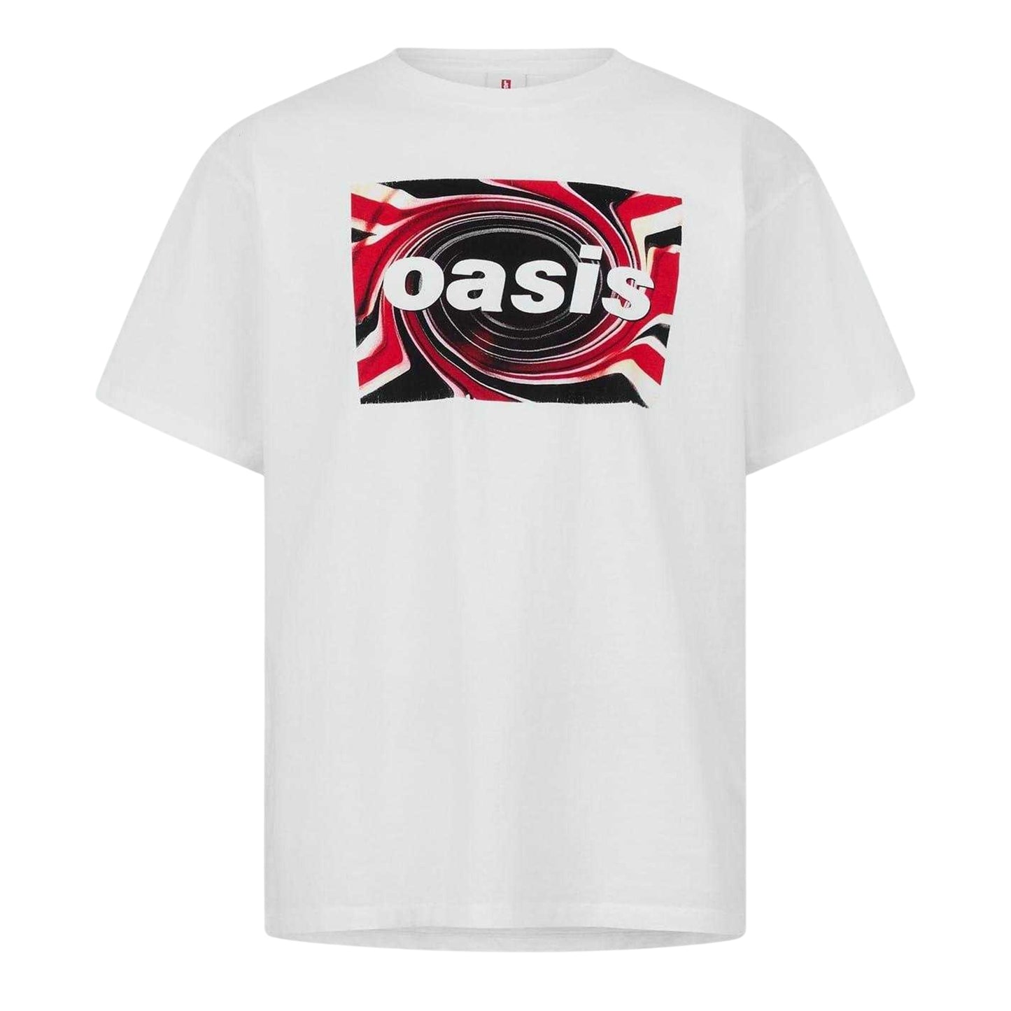 White - Front - Oasis Mens Logo Cotton T-Shirt
