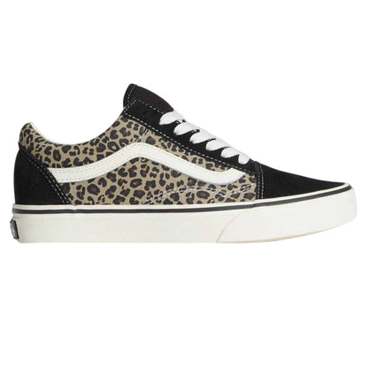 Leopard - Front - Vans Womens-Ladies Old Skool Suede Flat Skate Shoes