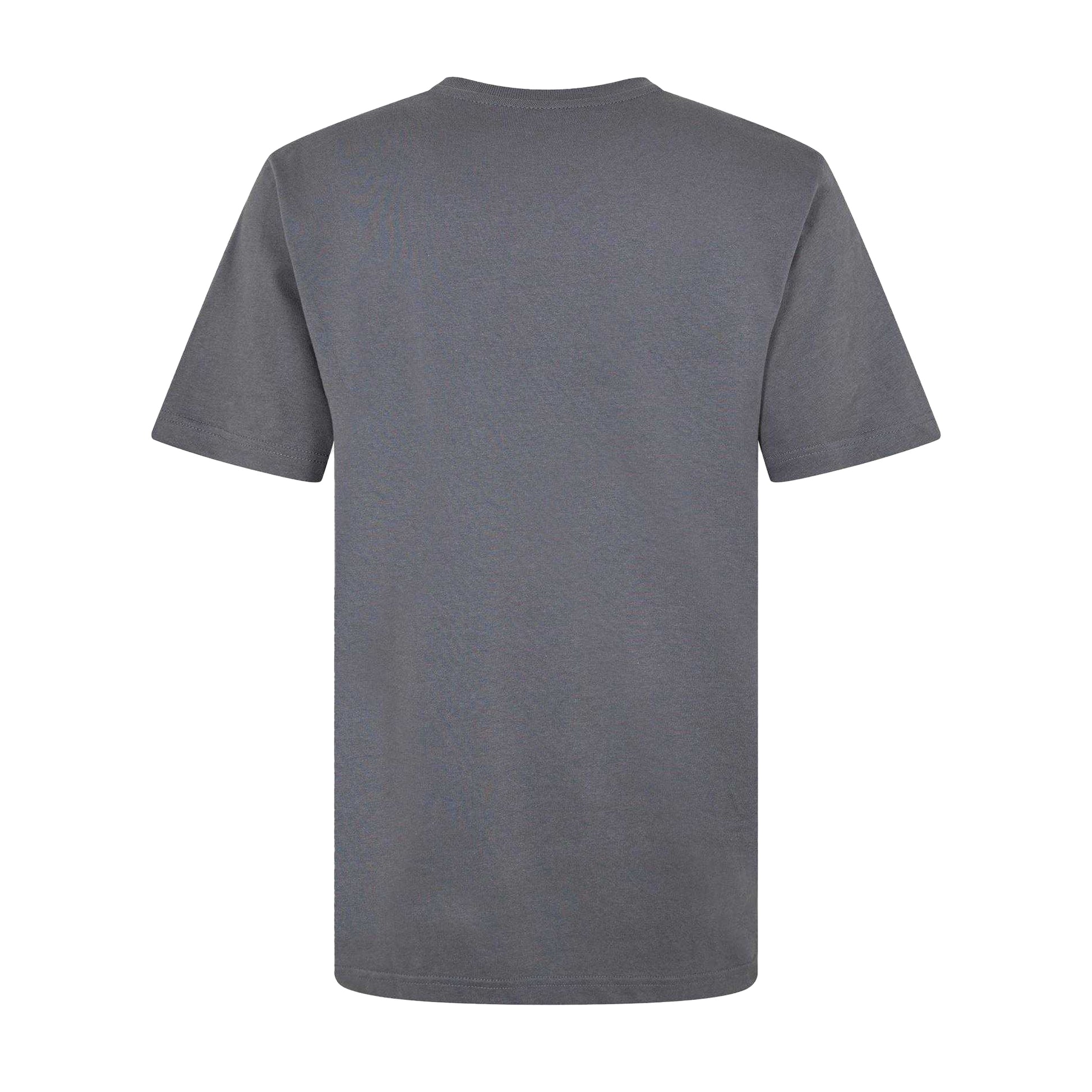 Grey-Green - Back - Adidas Mens Logo Cotton T-Shirt