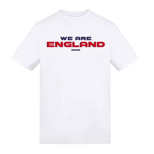 White - Front - AWD Mens We are England 2026 T-Shirt