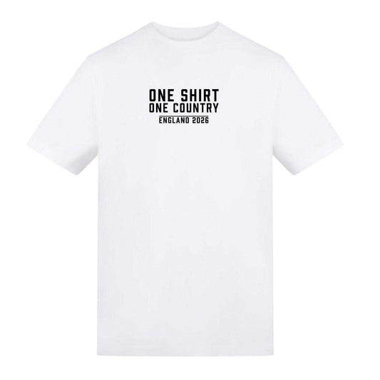 White - Front - AWD Mens One Shirt One Country England T-Shirt