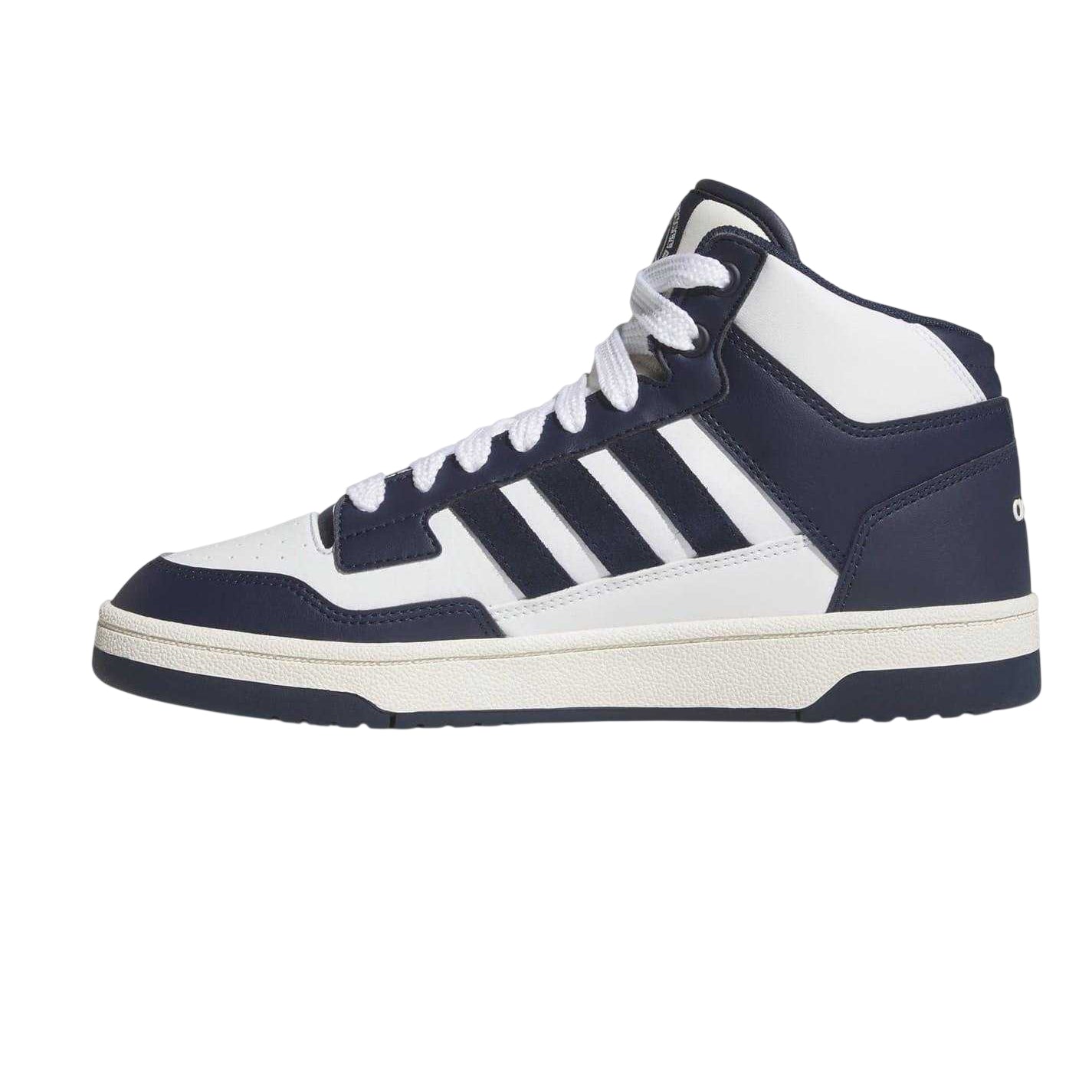 Black-White - Side - Adidas Mens Rapid Court High-top High Top Trainers