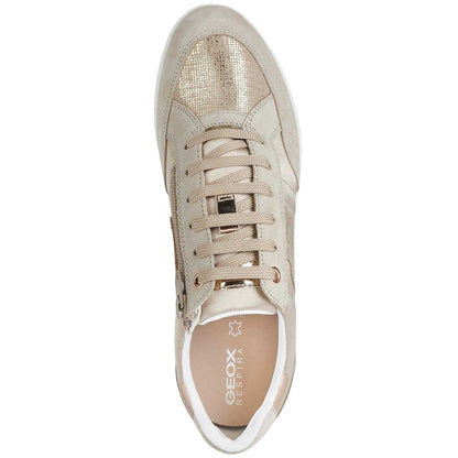 Beige-Taupe - Side - Geox Womens-Ladies Avery Trainers