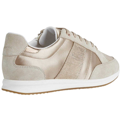 Beige-Taupe - Pack Shot - Geox Womens-Ladies Avery Trainers