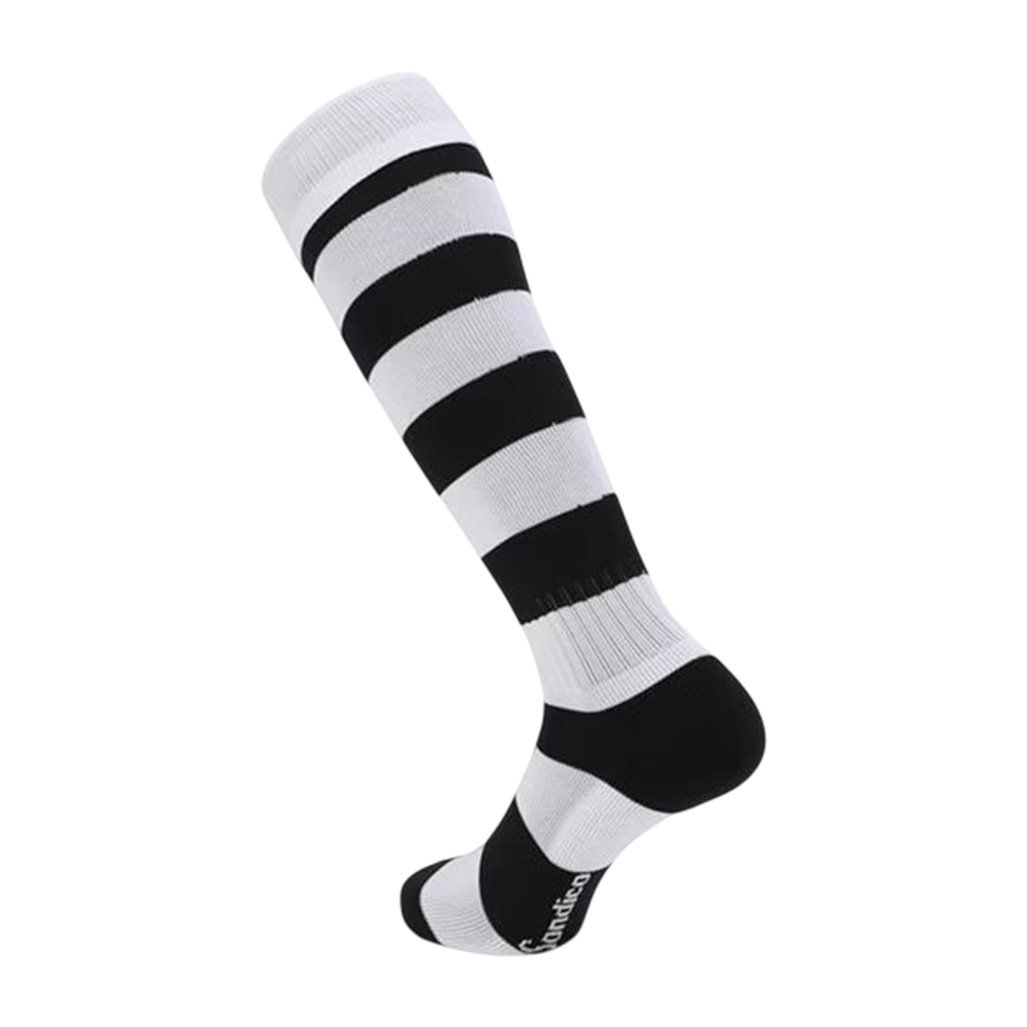 Black-White - Back - Sondico Childrens-Kids Contrast Striped Football Socks