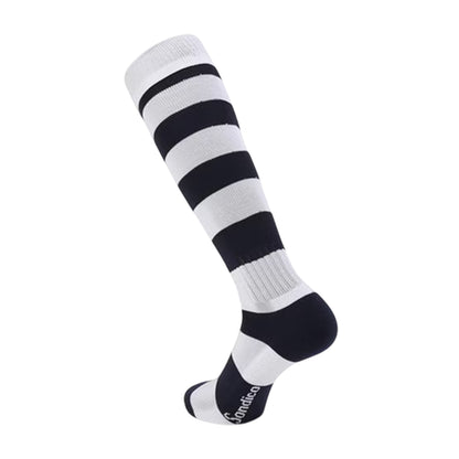 Navy-White - Back - Sondico Childrens-Kids Contrast Striped Football Socks