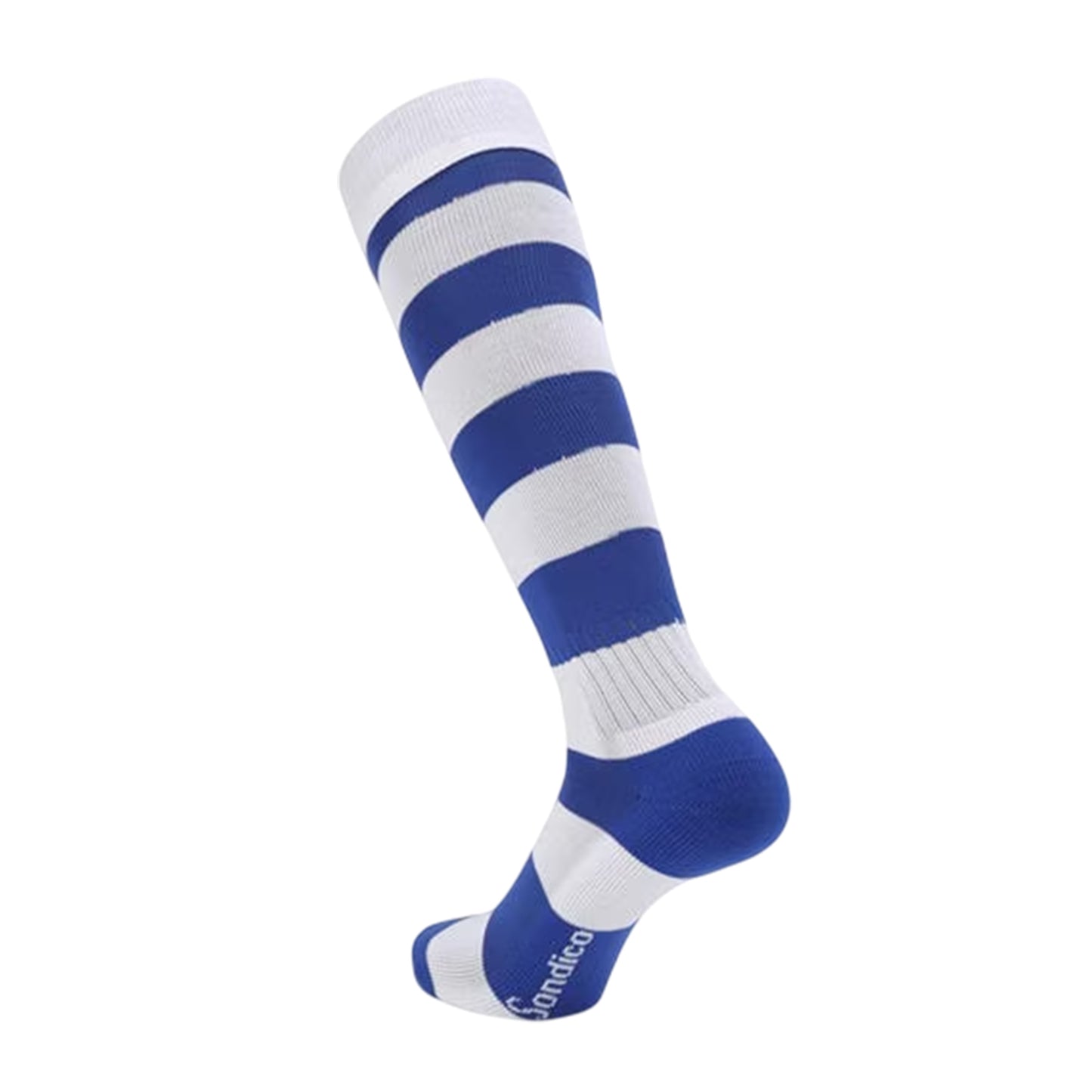 Blue-White - Back - Sondico Childrens-Kids Contrast Striped Football Socks