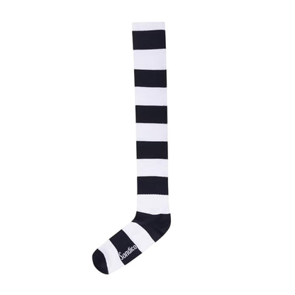 Navy-White - Front - Sondico Childrens-Kids Contrast Striped Football Socks