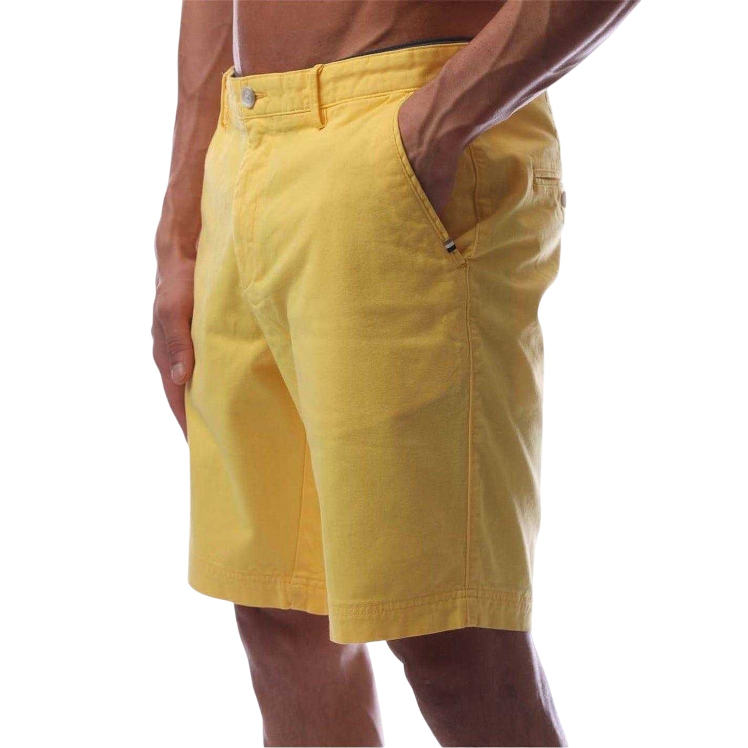 Bright Yellow - Front - Boss Mens Slice Chino Shorts