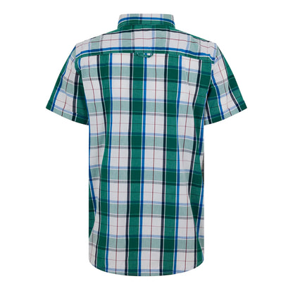 Green - Back - Bench Mens Checked Relaxed Fit Shirt