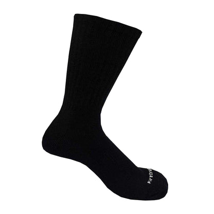 Black - Back - Firetrap Mens Logo Crew Socks (Pack of 6)