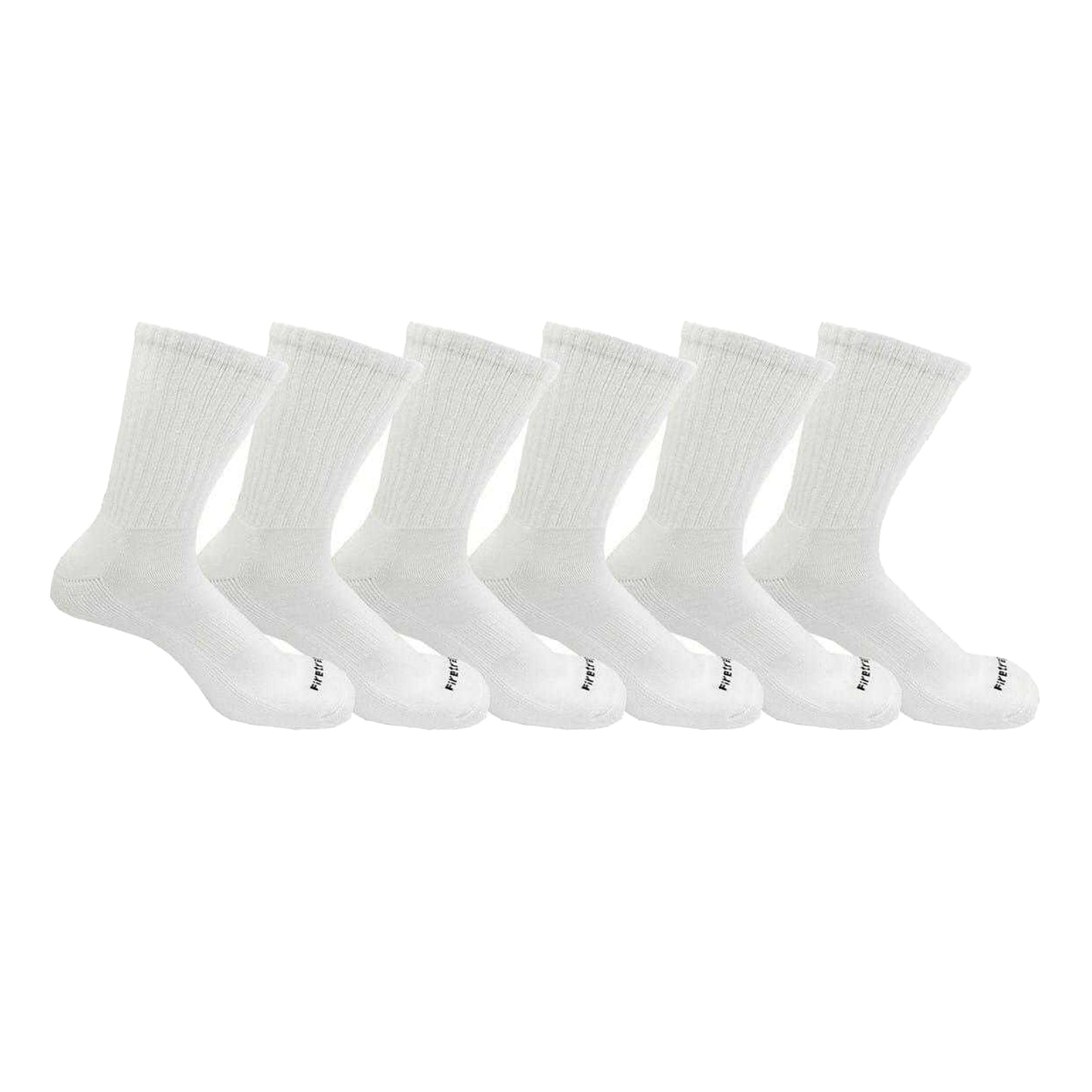 White - Front - Firetrap Mens Logo Crew Socks (Pack of 6)