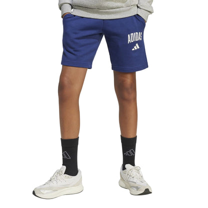 Dark Blue-White - Front - Adidas Childrens-Kids Collegiate Shorts
