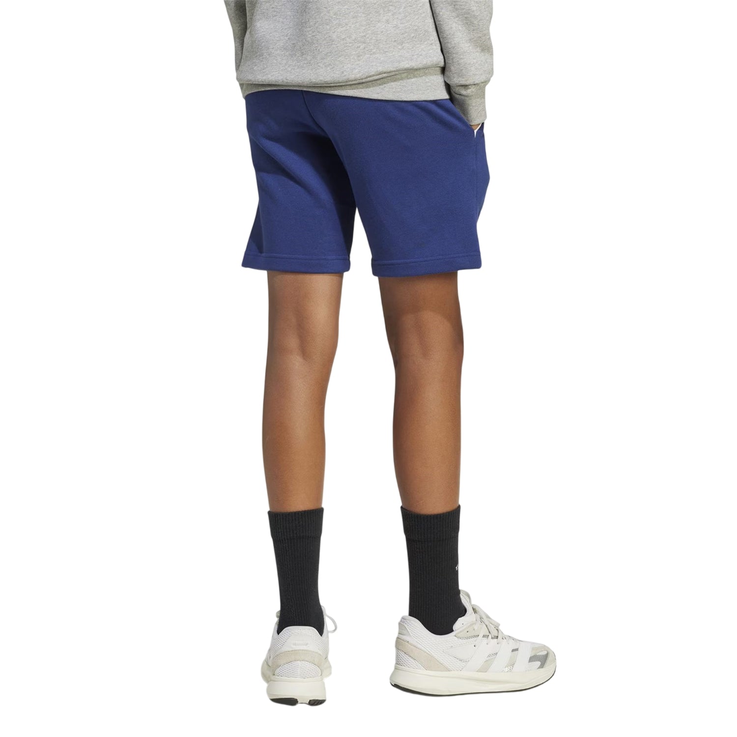 Dark Blue-White - Back - Adidas Childrens-Kids Collegiate Shorts