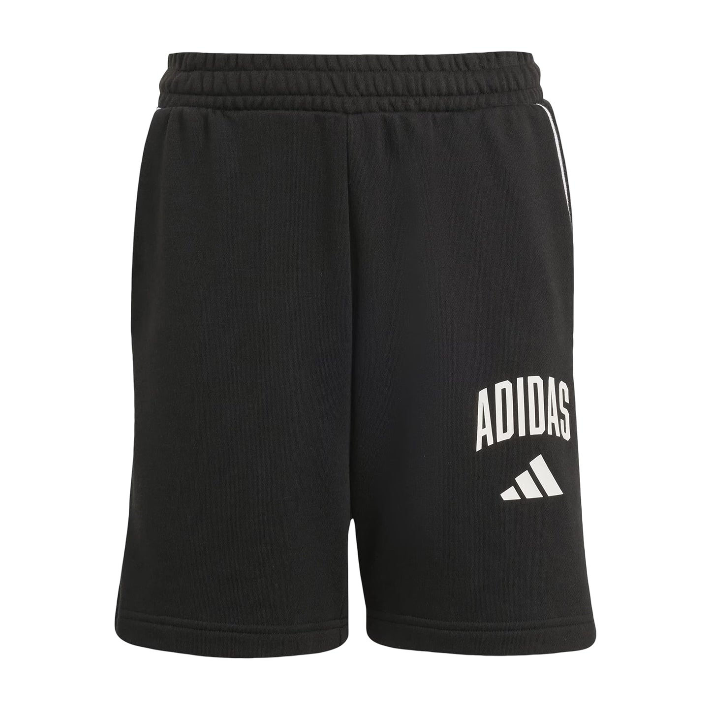 Black-White - Front - Adidas Childrens-Kids Collegiate Shorts
