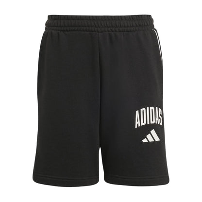 Black-White - Front - Adidas Childrens-Kids Collegiate Shorts