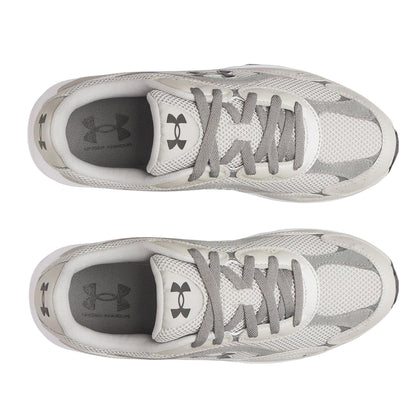 Grey-Black - Side - Under Armour Mens Tech Athletic Leather Trainers