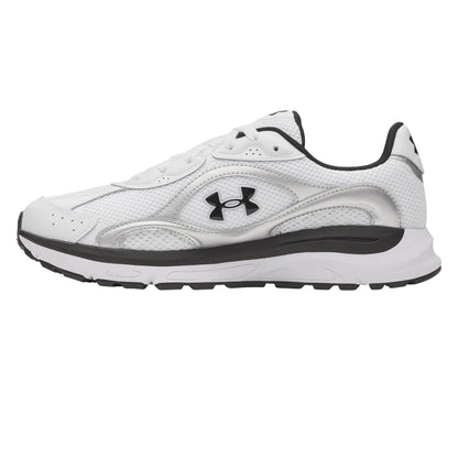 White-Silver-Black - Back - Under Armour Mens Tech Athletic Leather Trainers