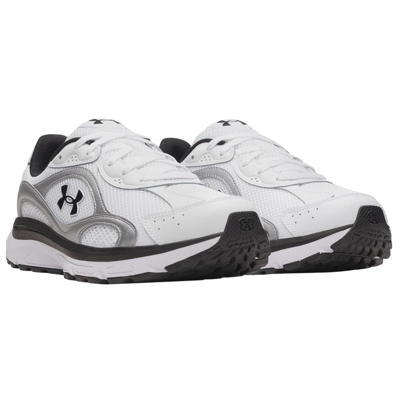 White-Silver-Black - Lifestyle - Under Armour Mens Tech Athletic Leather Trainers