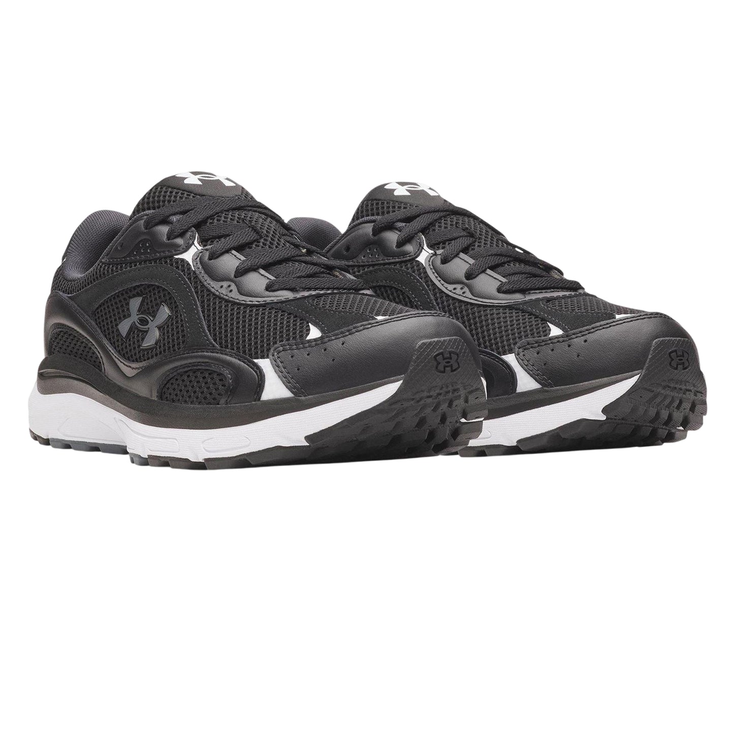 Black-Grey - Lifestyle - Under Armour Mens Tech Athletic Leather Trainers