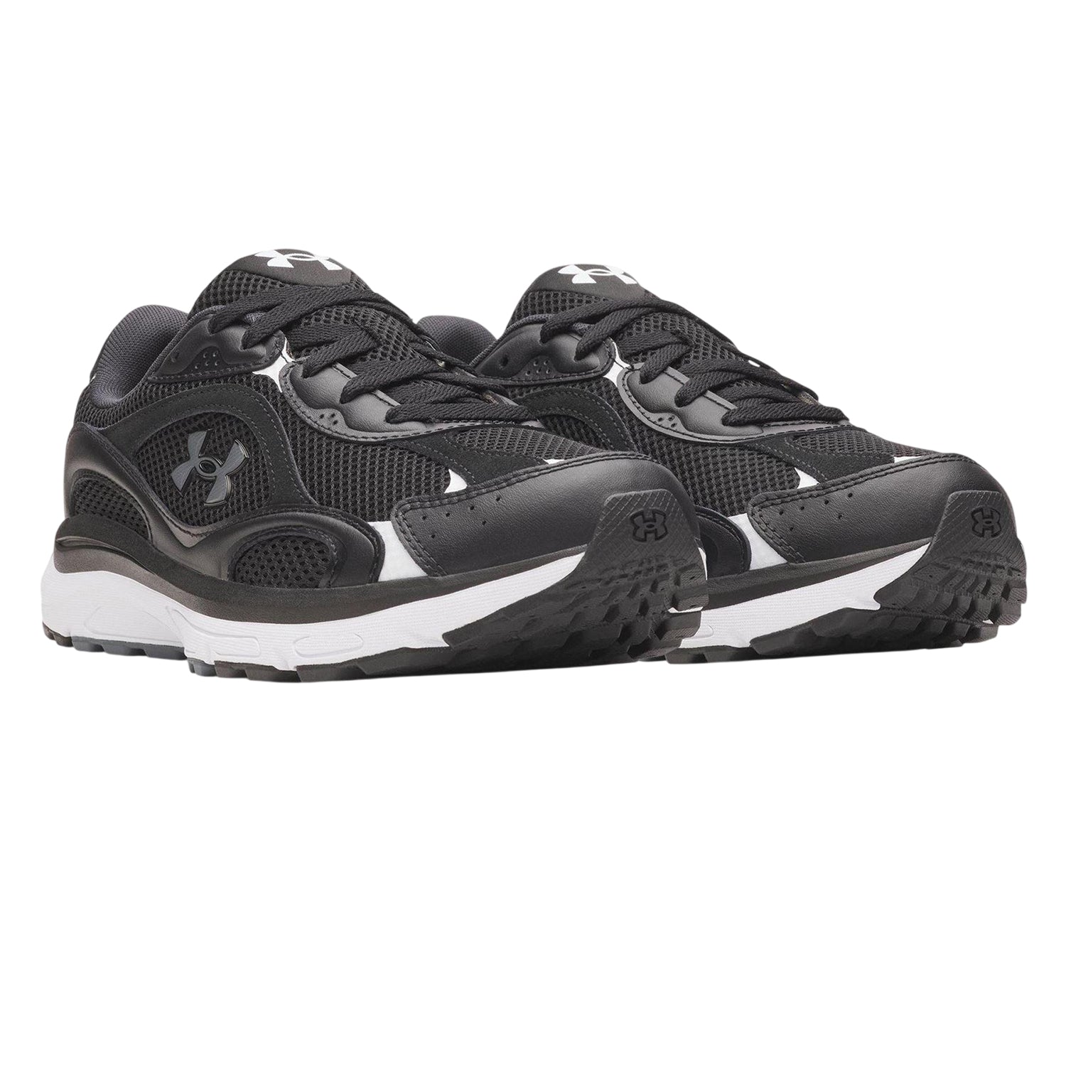 Black-Grey - Lifestyle - Under Armour Mens Tech Athletic Leather Trainers