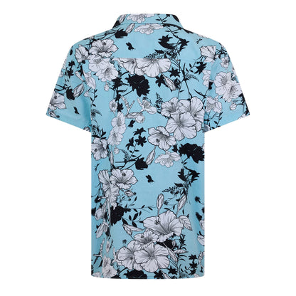Sky - Back - Bench Mens Floral Relaxed Fit Shirt