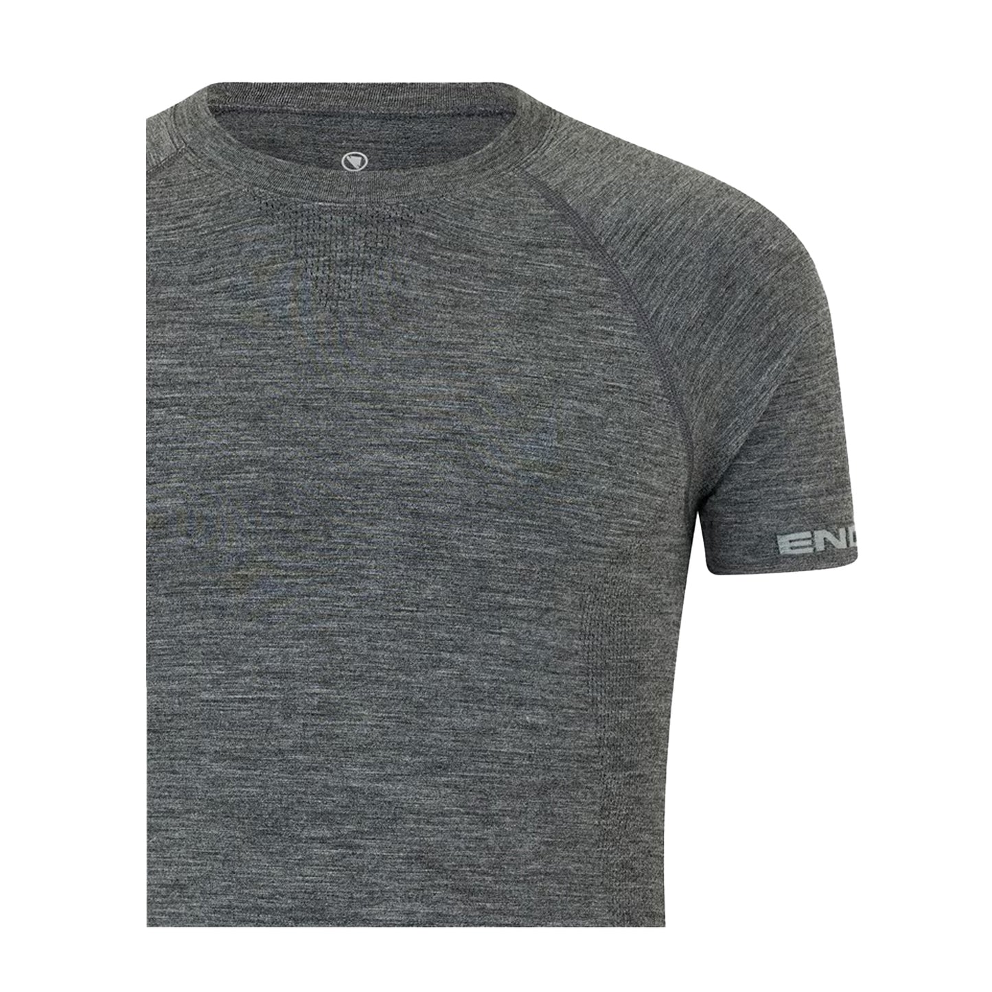 Grey - Side - Endura Mens Pross Logo Base Layer Top