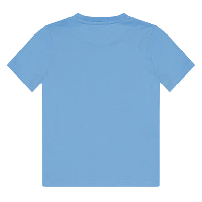Blue - Back - Farah Childrens-Kids Denny Embroidered Logo T-Shirt