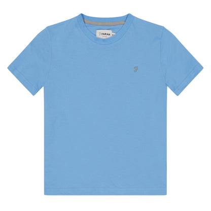 Blue - Front - Farah Childrens-Kids Denny Embroidered Logo T-Shirt