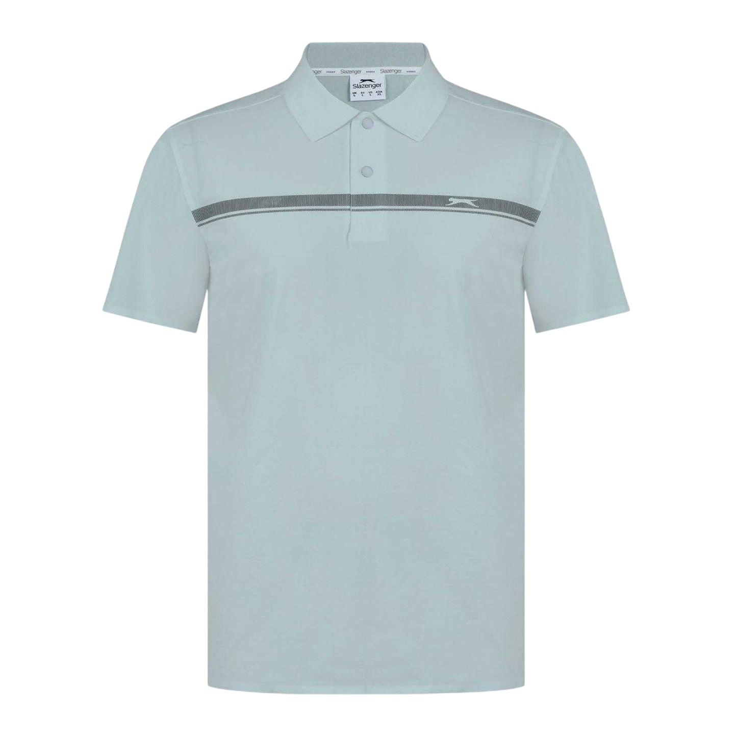 Grey - Front - Slazenger Mens Contrast Striped Golf Polo Shirt