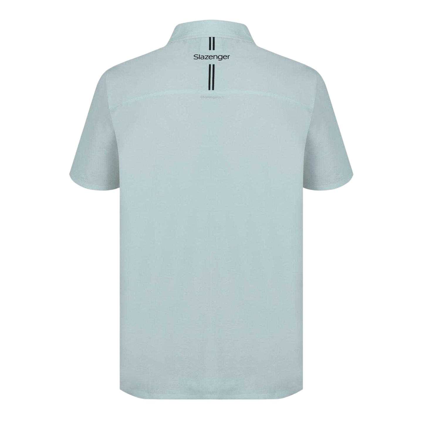 Grey - Back - Slazenger Mens Contrast Striped Golf Polo Shirt