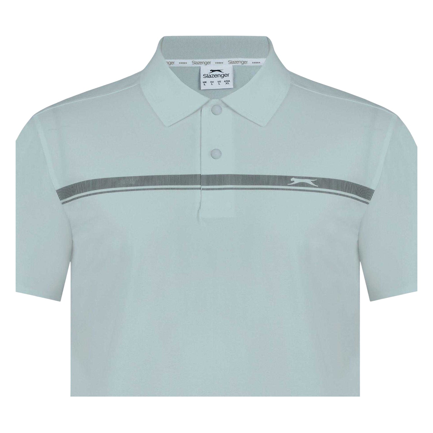 Grey - Side - Slazenger Mens Contrast Striped Golf Polo Shirt
