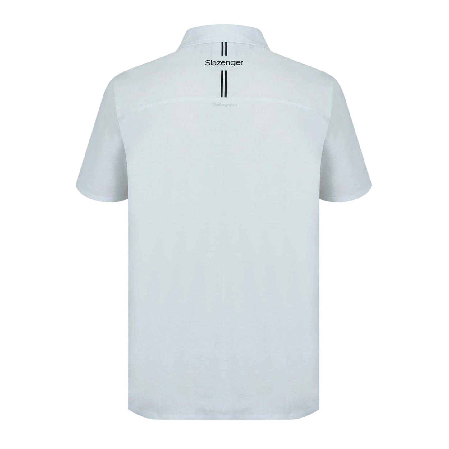 White - Back - Slazenger Mens Contrast Striped Golf Polo Shirt