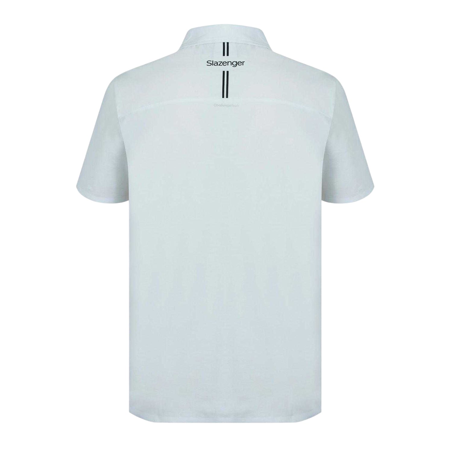 White - Back - Slazenger Mens Contrast Striped Golf Polo Shirt