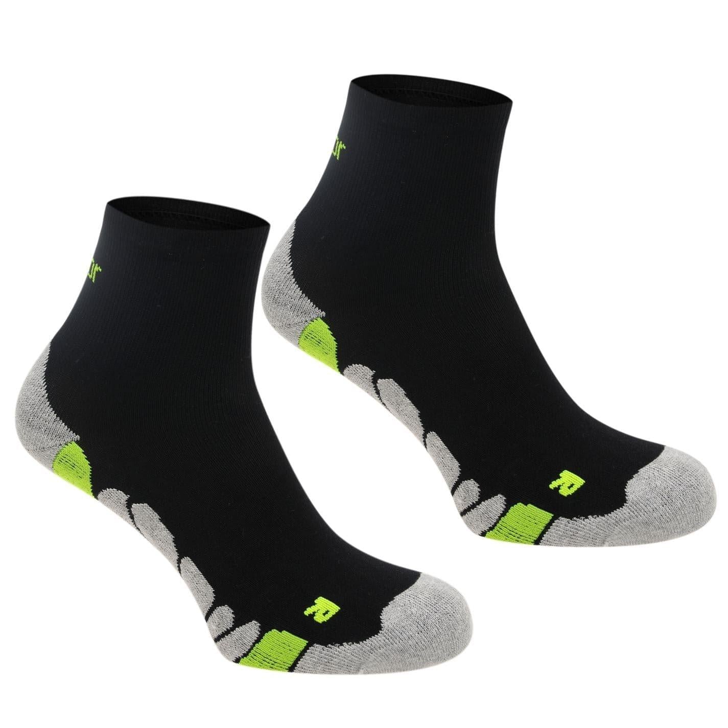 Black - Front - Karrimor Childrens-Kids Ankle Socks (Pack of 2)